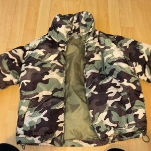 camo puffer jacket